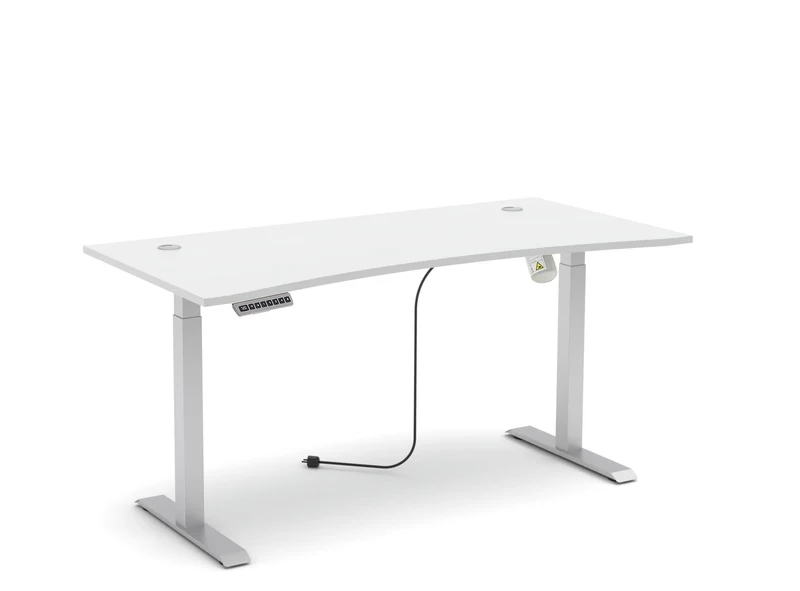 Höhenverstellbarer Schreibtisch SANTORIN Weiß - 160 x 77 cm