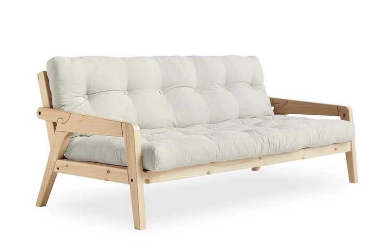 Sofabett Schlafsofa GRAB Gestell Kiefer mit klappbarer Rückenlehne