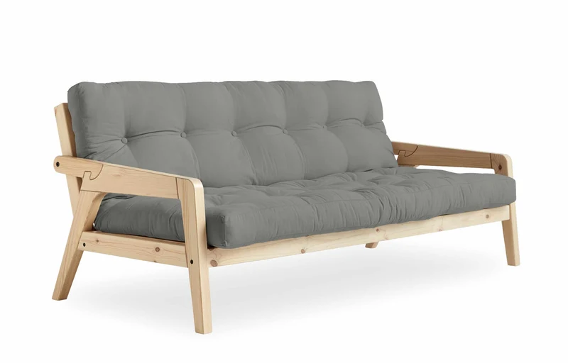 Sofabett Schlafsofa GRAB Gestell Kiefer mit klappbarer Rückenlehne