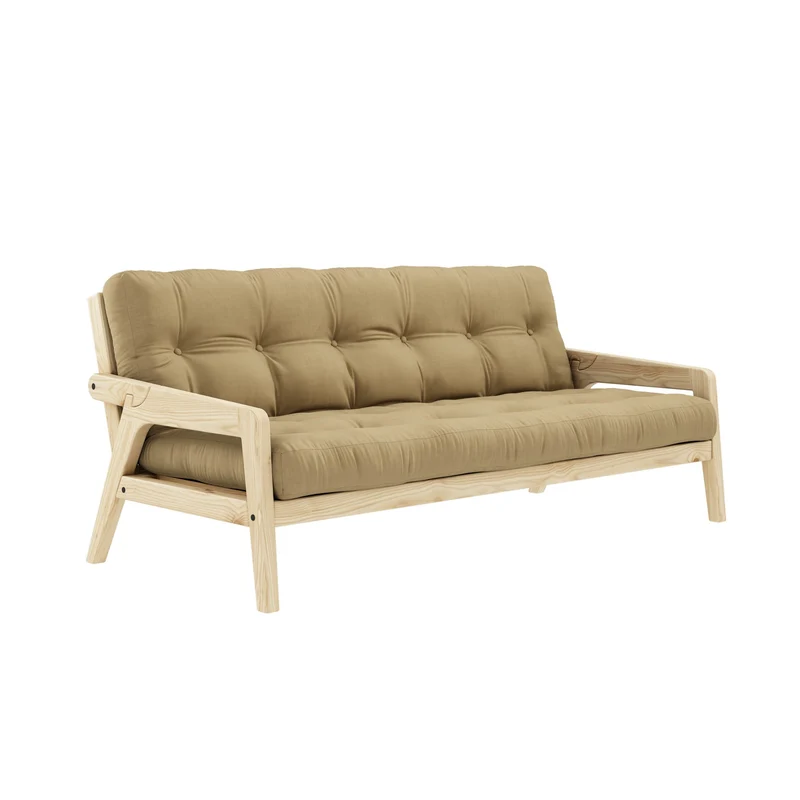 Sofabett Schlafsofa GRAB Gestell Kiefer mit klappbarer Rückenlehne