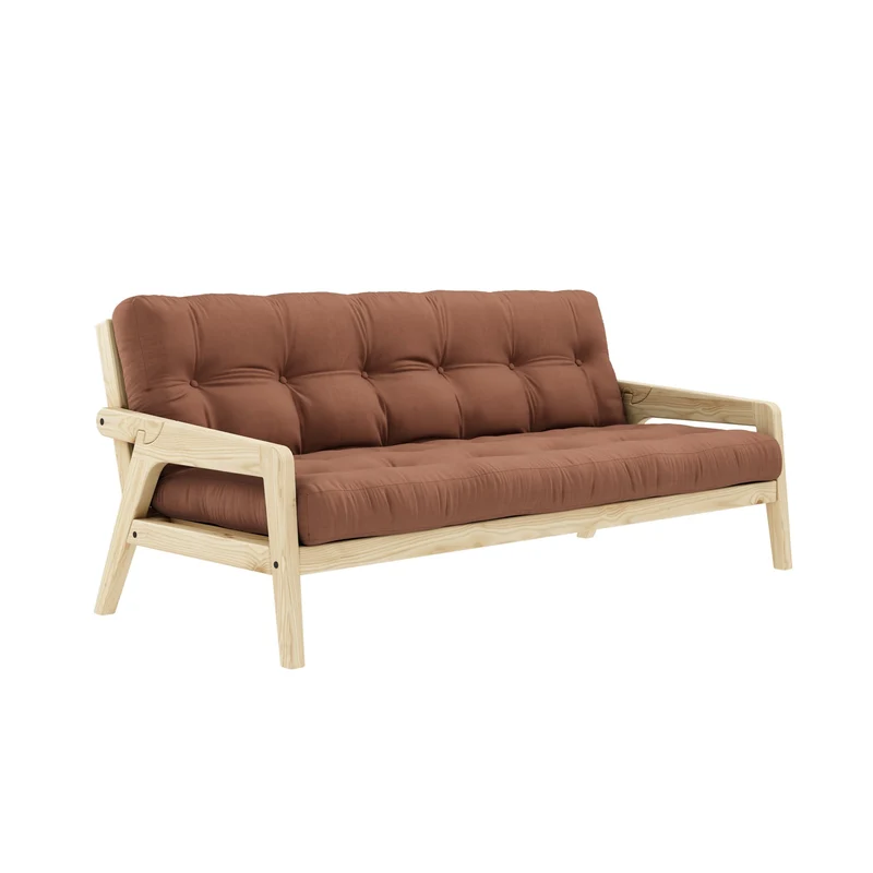 Sofabett Schlafsofa GRAB Gestell Kiefer mit klappbarer Rückenlehne