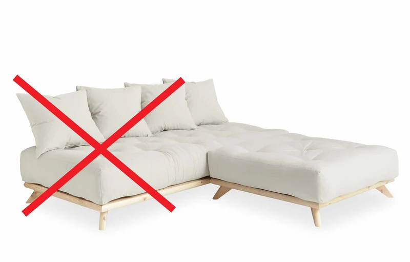 Hocker SENZA Polsterhocker passend zum Sofa Karup DAYBED Kiefer natur