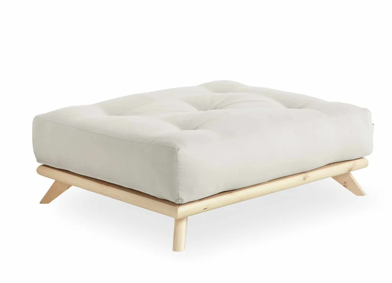 Hocker SENZA Polsterhocker passend zum Sofa Karup DAYBED Kiefer natur