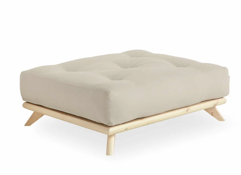 Hocker SENZA Polsterhocker passend zum Sofa Karup DAYBED Kiefer natur