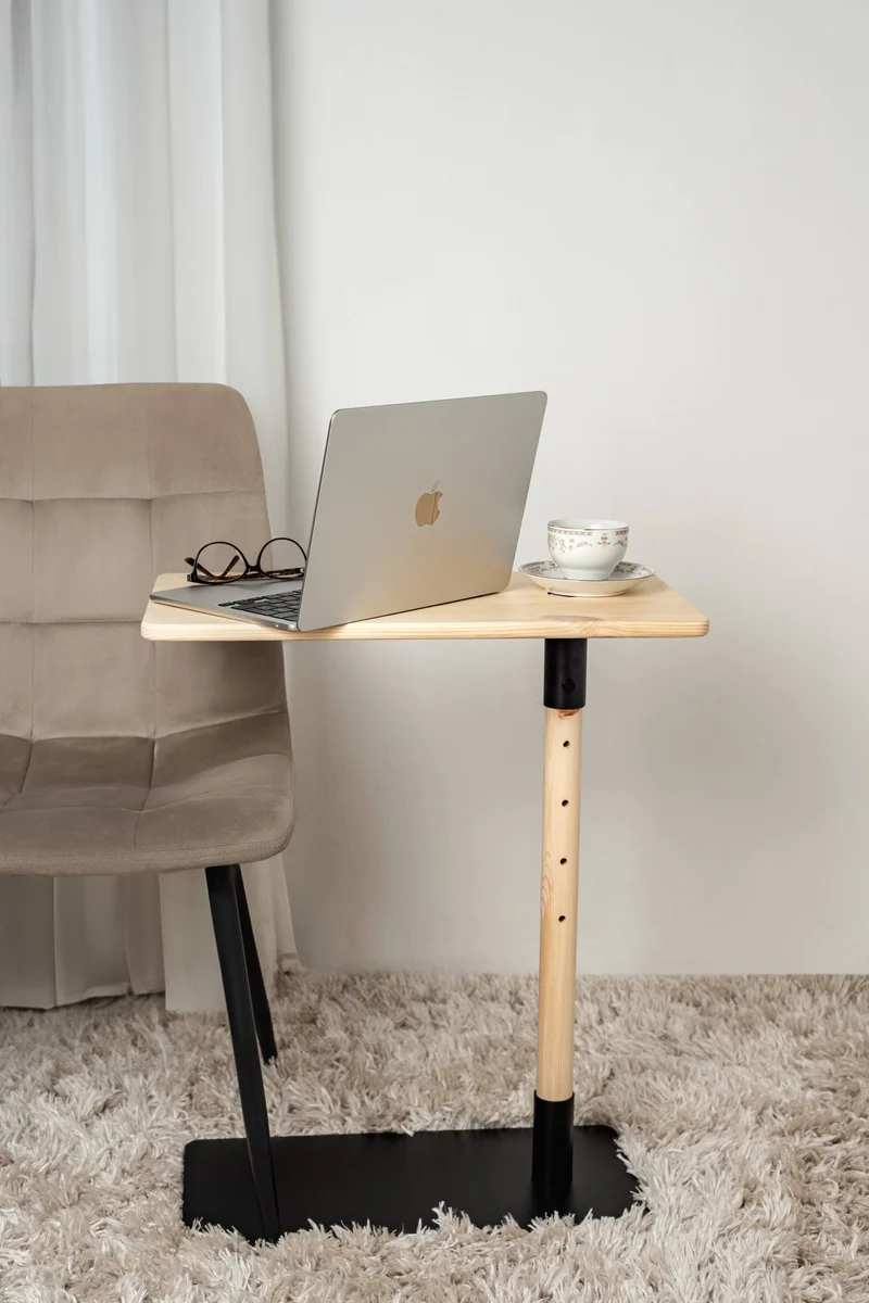 Beistelltisch ADJUST TABLE höhenverstellbar Kiefer natur lackiert