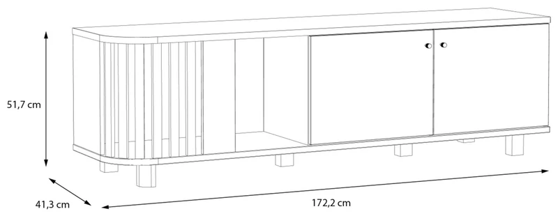 Lowboard TV-Board RANFLURY Optik: Mauvella Eiche, von Forte