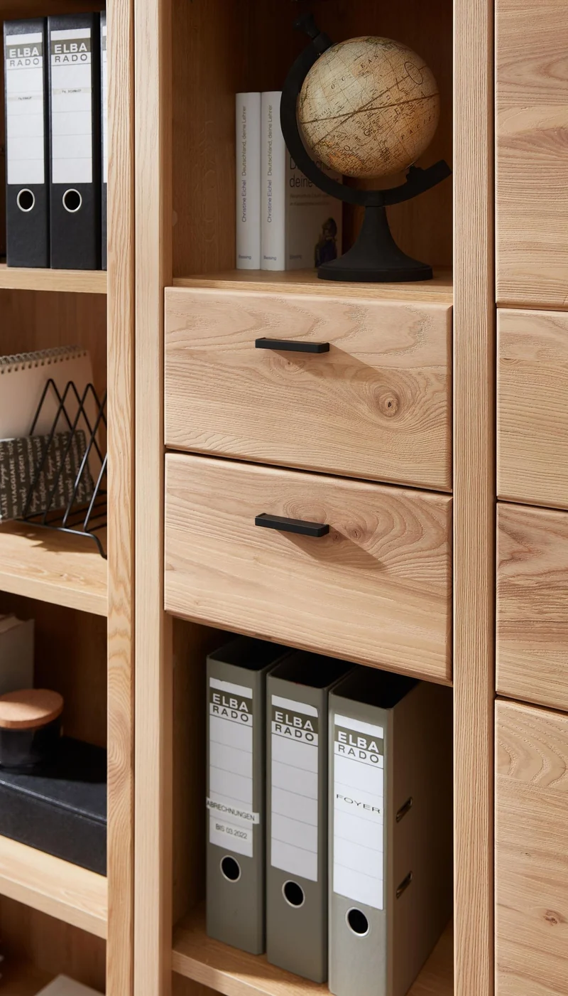 Büroregal SONOS HU08 Front Altesche Massivholz gebürstet