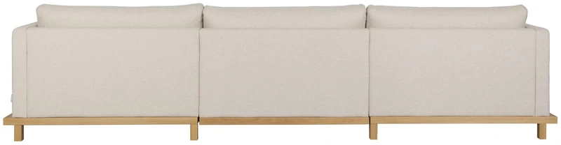 BLOSSOM 4,5-Sitzer Sofa von ZUIVER Stoff Sand Gestell Eiche hell