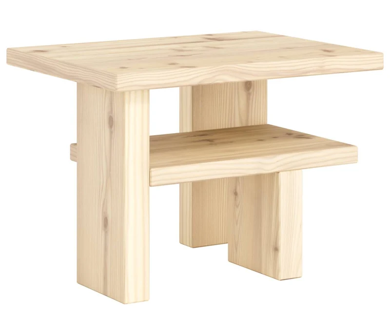 Beistelltisch JAPAN Side Table Kiefer massiv unfinished von Karup