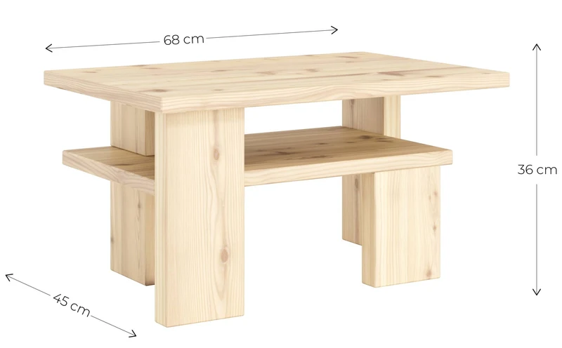 Couchtisch JAPAN Coffee Table Wohnzimmertisch Kiefer massiv von Karup
