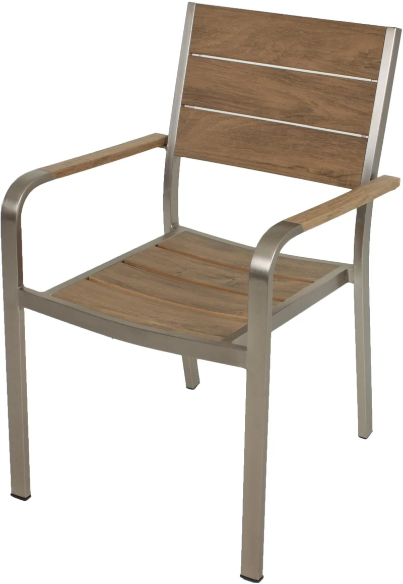 Garten Tischgruppe FLORENCE 7-tlg. mit Tisch und 6 × Stapelstuhl