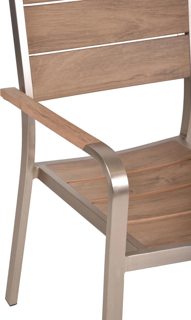 Garten Tischgruppe FLORENCE 7-tlg. mit Tisch und 6 × Stapelstuhl