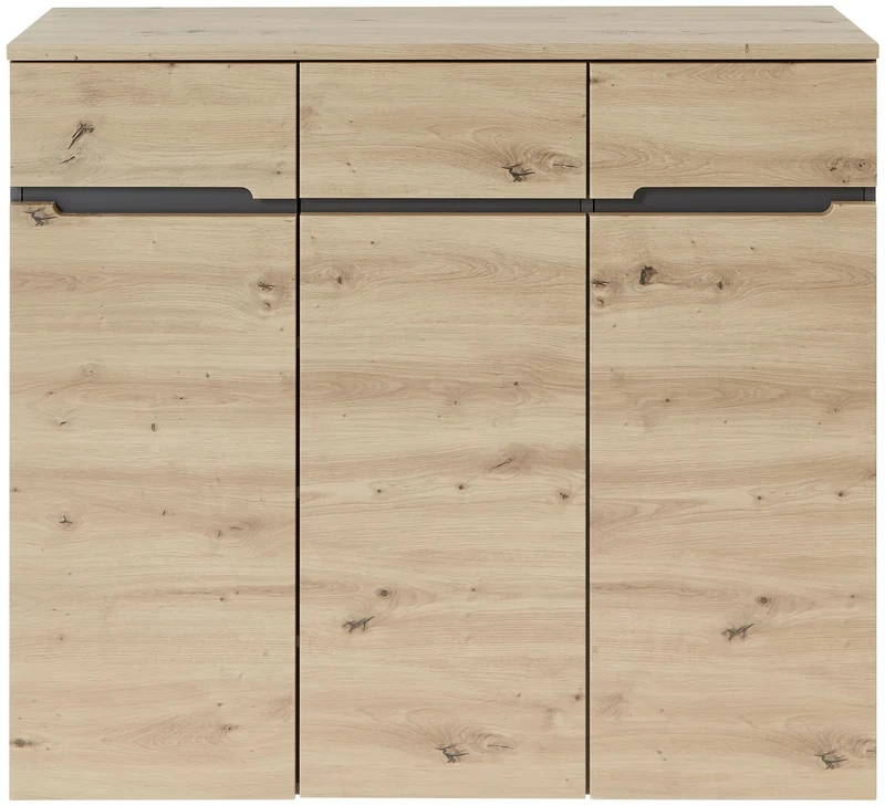 Schuhschrank MEMPHIS 3-türig Artisan Eiche Graphit Nachbildung