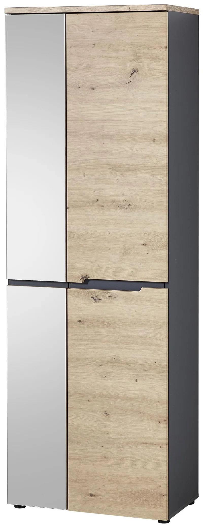 Dielenschrank Memphis mit Spiegel Artisan Eiche Graphit Nachbildung
