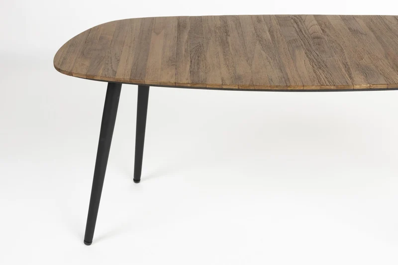 Couchtisch GUALDO aus recyceltem Teakholzfurnier von Zuiver