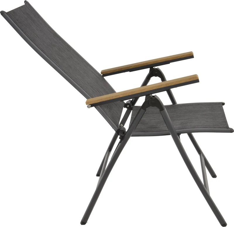 Gartensessel Klappsessel Hochlehner AREZZO Gestell Aluminium anthrazit
