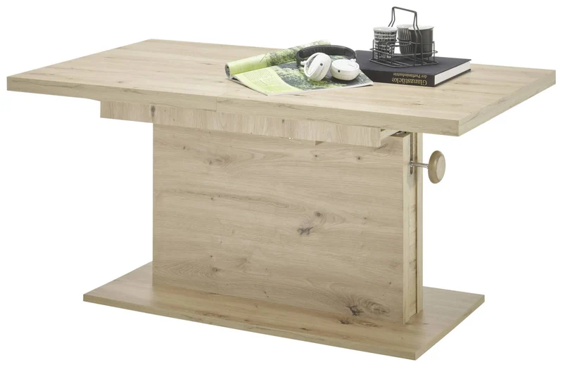 Couchtisch MONACO höhenverstellbar ausziehbar Optik: Artisan Eiche