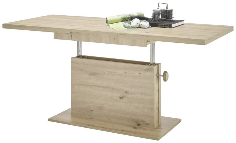 Couchtisch MONACO höhenverstellbar ausziehbar Optik: Artisan Eiche