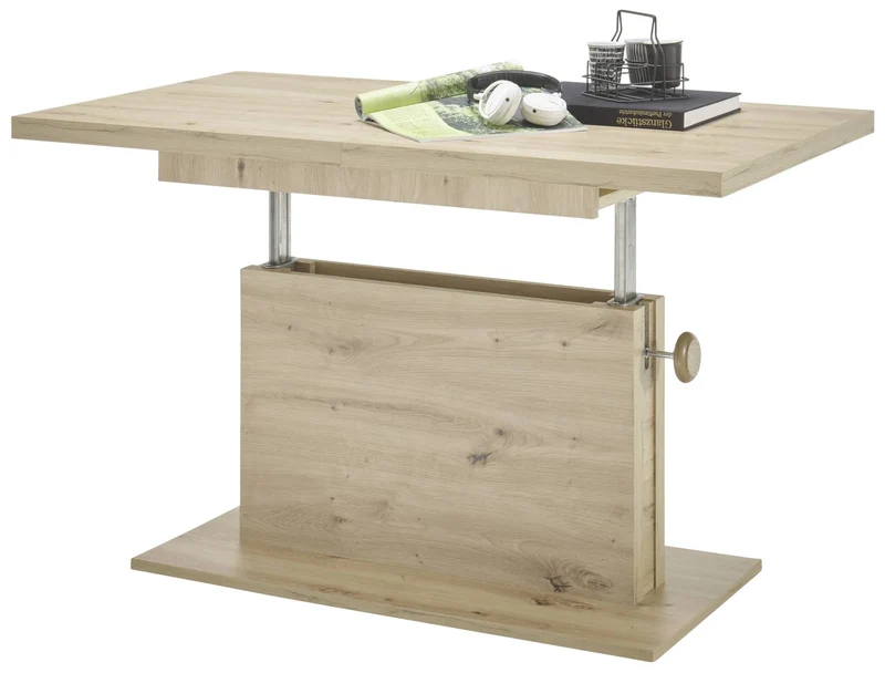 Couchtisch MONACO höhenverstellbar ausziehbar Optik: Artisan Eiche