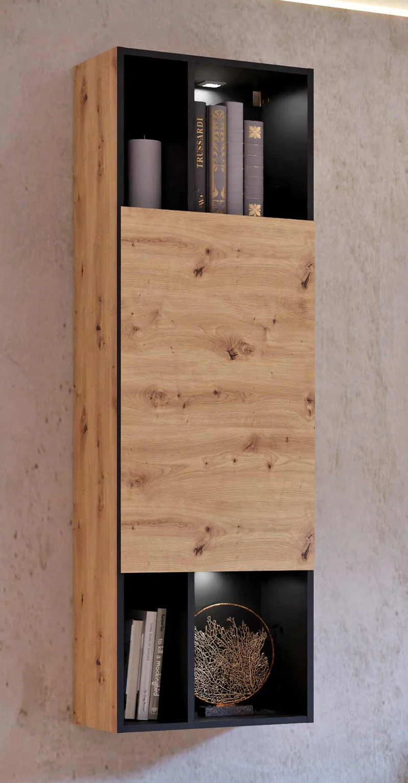 Wohnwand KAELON 2er Set mit Beleuchtung Optik: Artisan Eiche von Forte