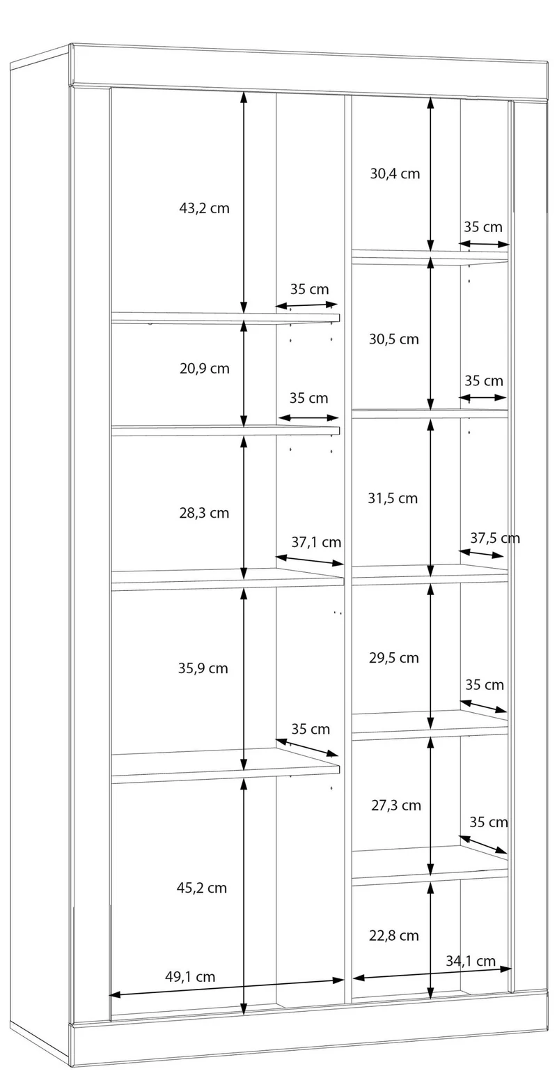 Wohnzimmerschrank LEFKADAS 3, 3-teilig Weiss, von Forte