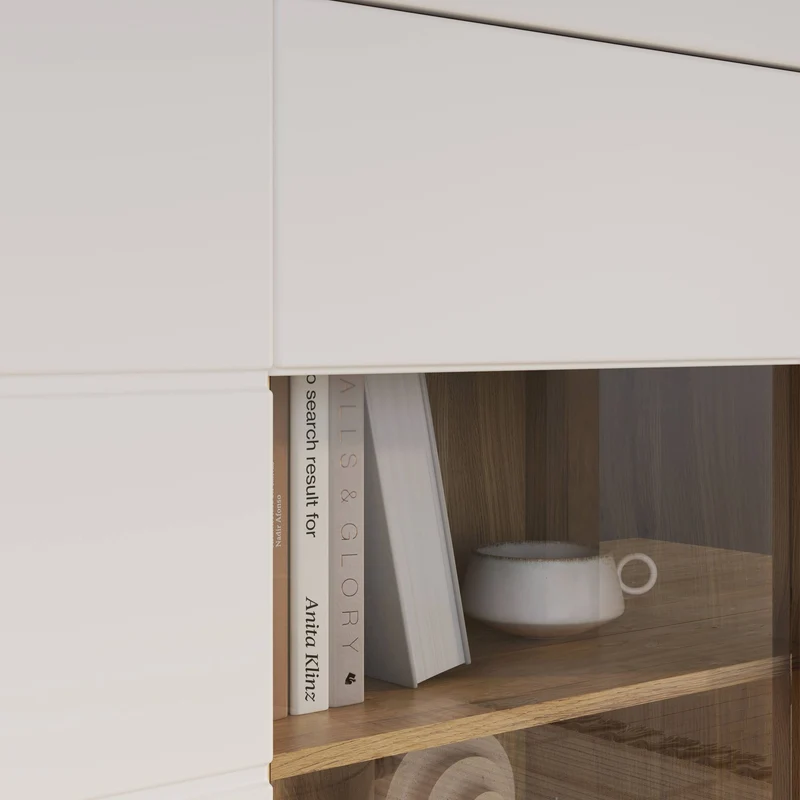Wohnzimmerschrank LEFKADAS 3, 3-teilig Weiss, von Forte