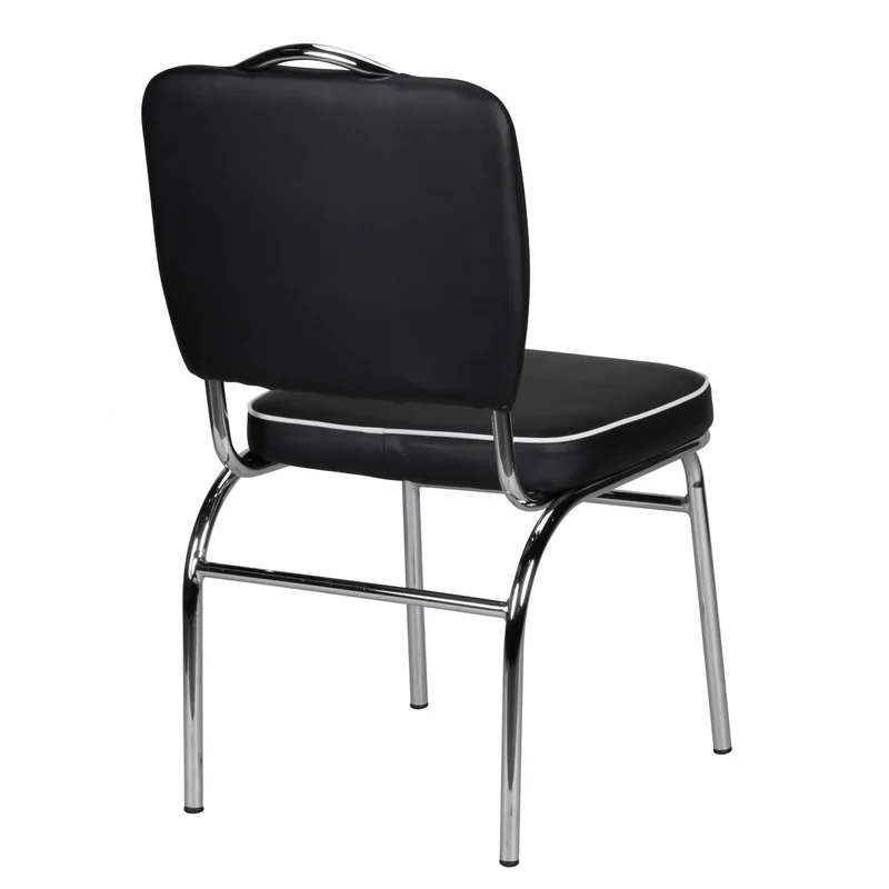 Esszimmerstuhl American Diner 50er Jahre Retro Farbe Schwarz Weiß