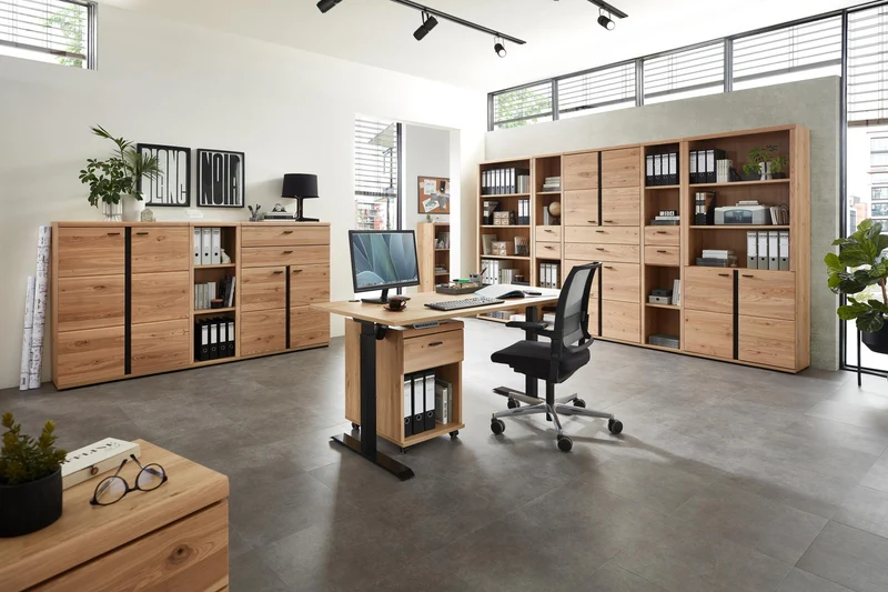 Höhenverstellbarer Schreibtisch SONOS Old Artisan Eiche - 160 x 77 cm