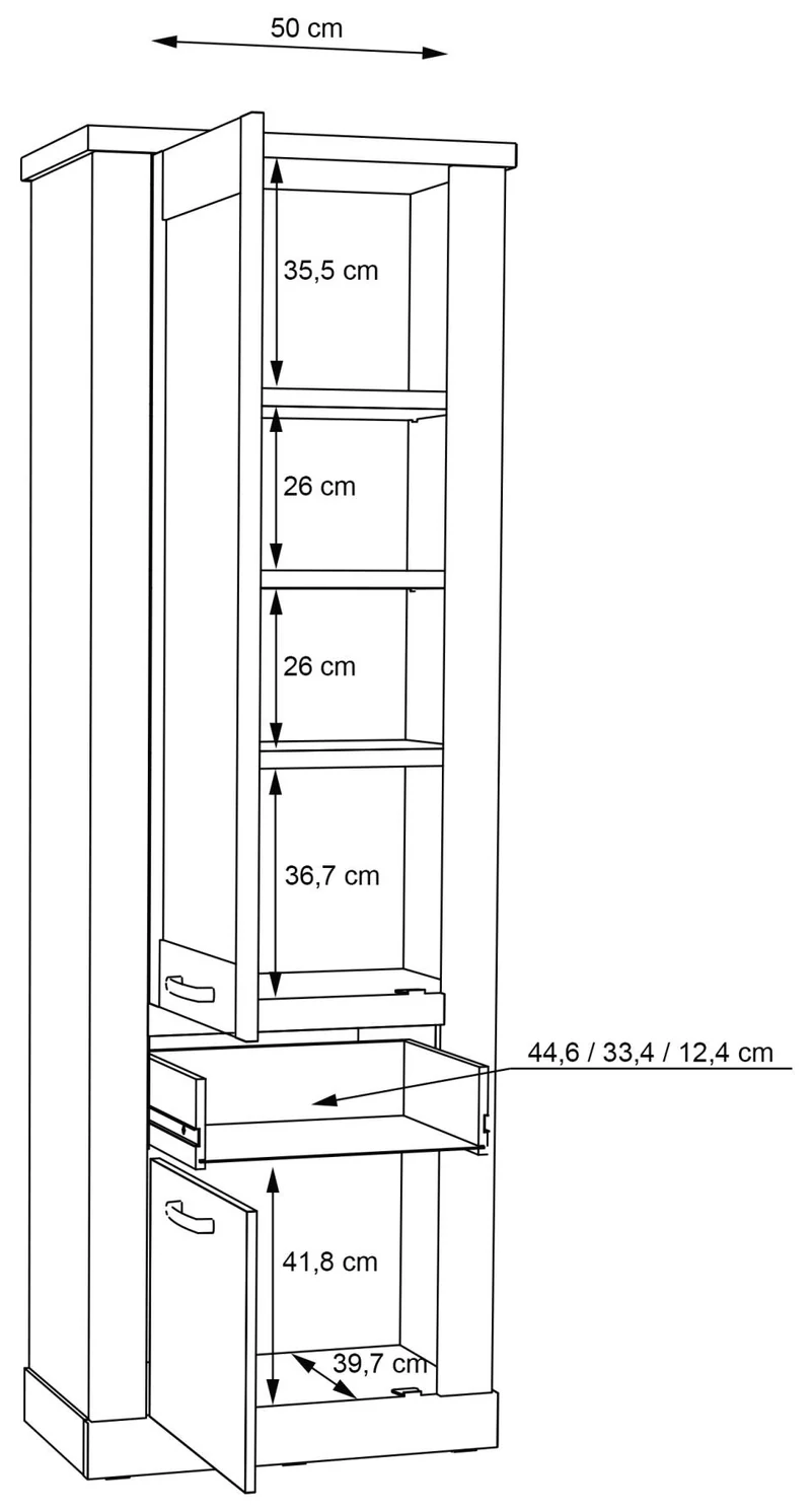 Wohnzimmerschrank CORONA, Set 5-tlg Artisan Eiche von Forte