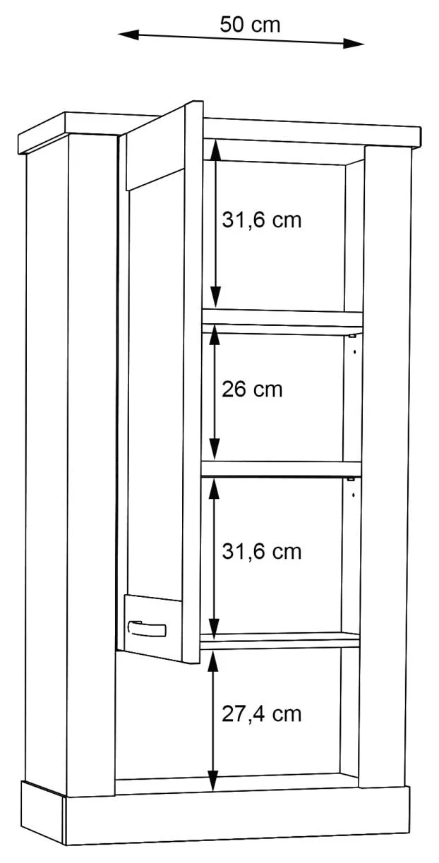 Wohnzimmerschrank CORONA, Set 5-tlg Artisan Eiche von Forte