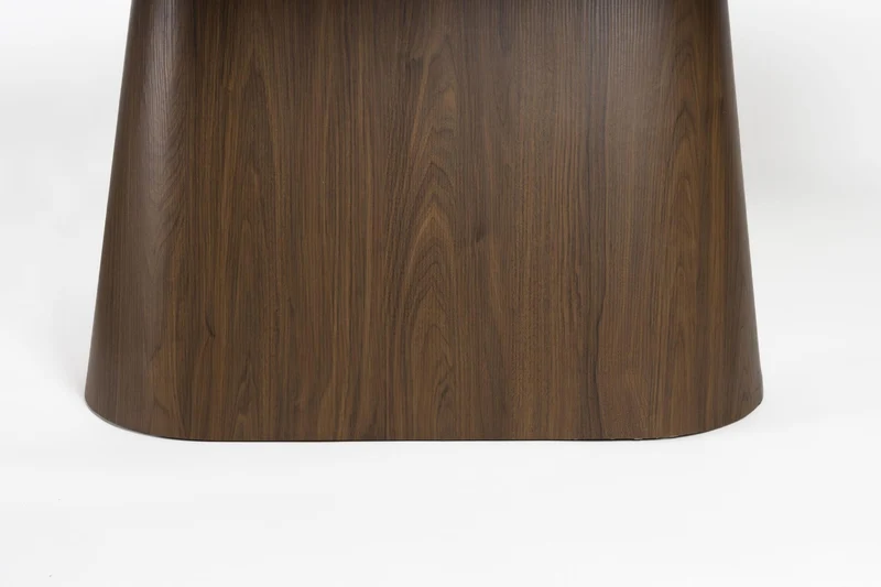 Esstisch Tisch ALMIRA Oval 180 x 90 Walnuss Platte in Marmoroptik