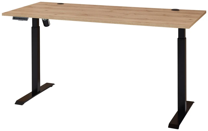 Höhenverstellbarer Schreibtisch SONOS Altesche furniert - 160 x 77 cm