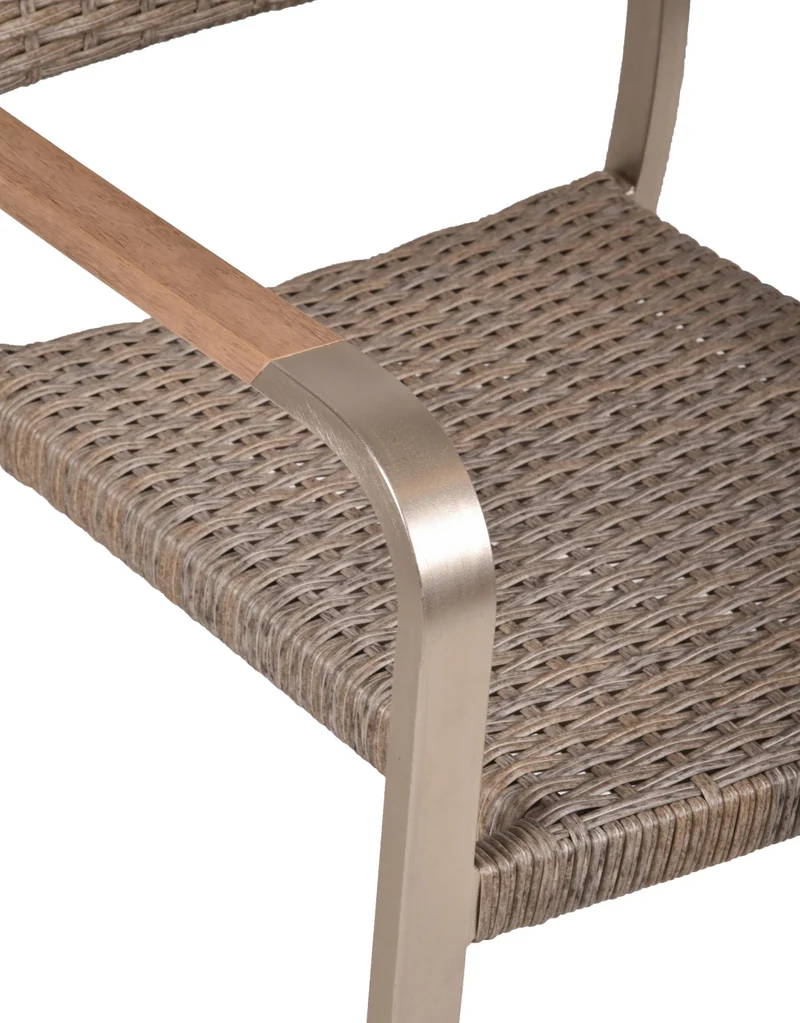 Garten Tischgruppe FLORENCE 7-tlg. 1 Tisch und 6 × Stapelstuhl 305267