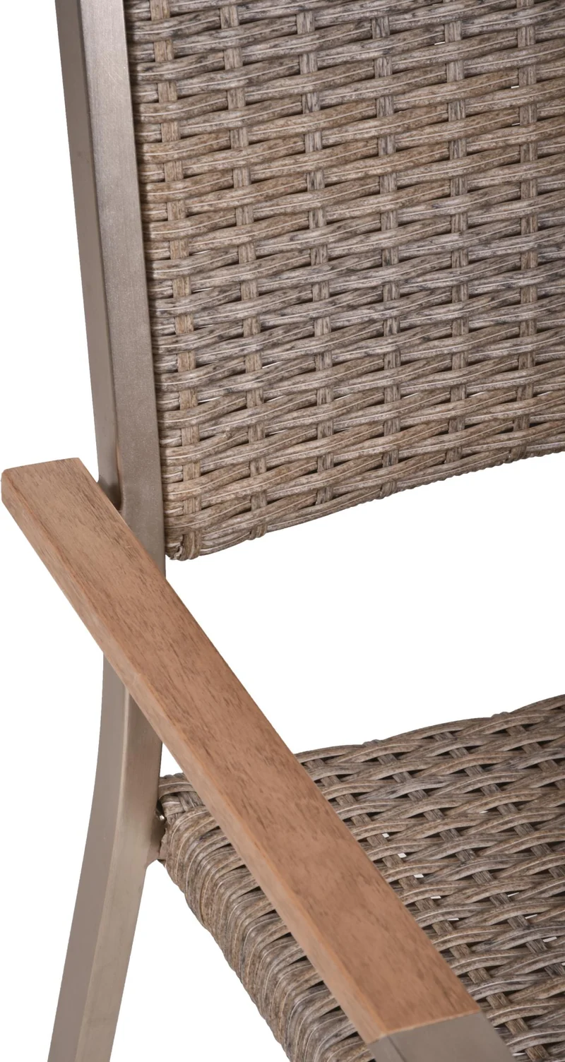 Garten Tischgruppe FLORENCE 7-tlg. 1 Tisch und 6 × Stapelstuhl 305267