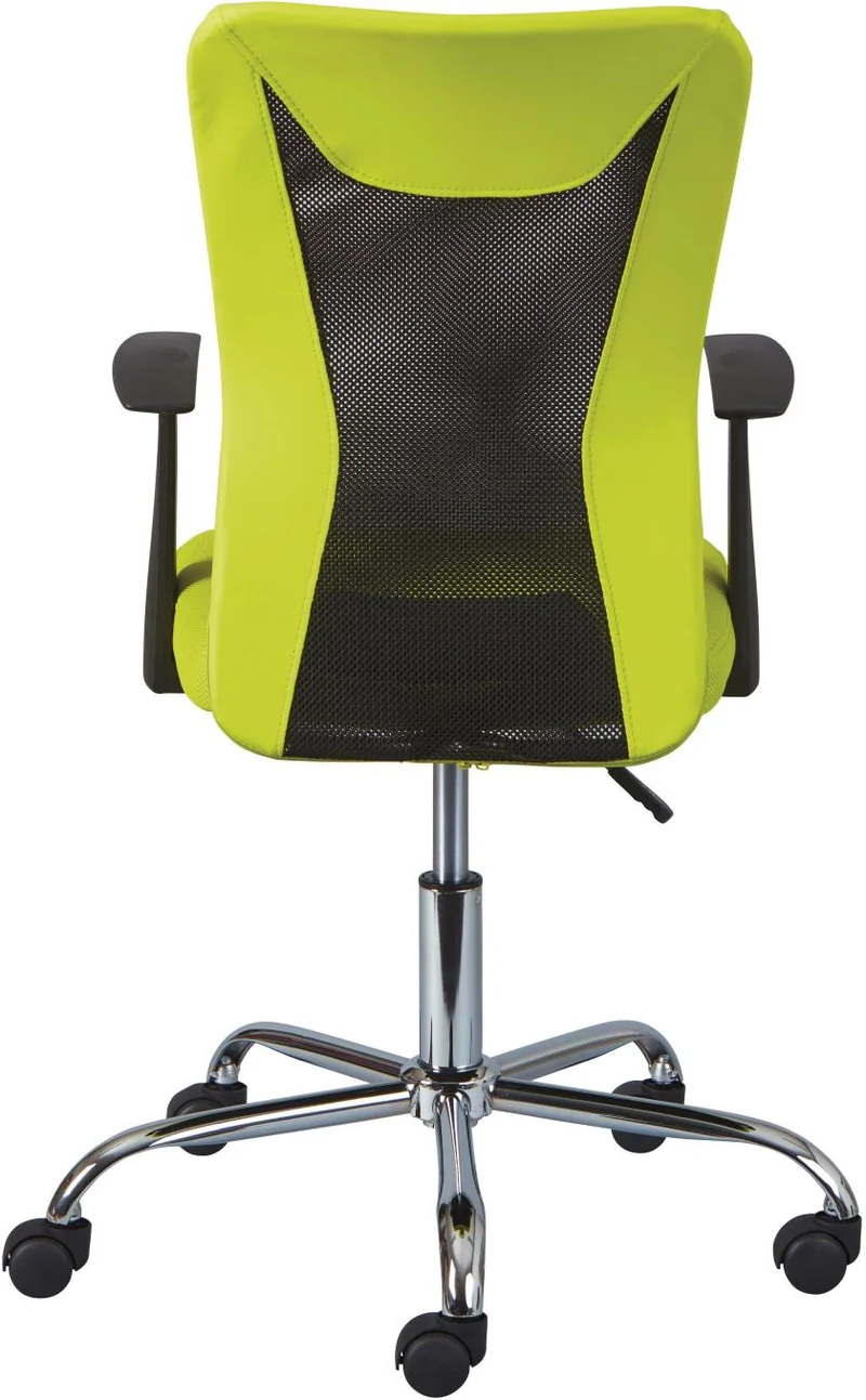 Jugenddrehstuhl Drehstuhl DONNY Mesh Lime-Green mit Armlehnen