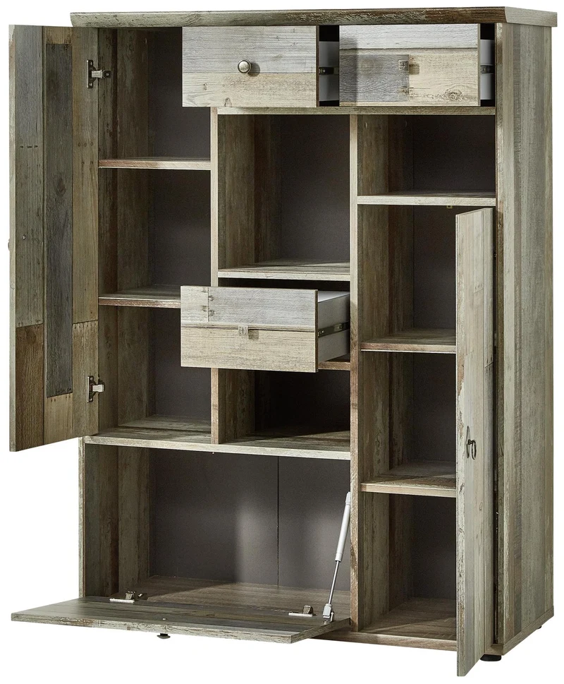 Wohnzimmerschrank Wohnwand BONANZA DD82 - Driftwood Nachbildung