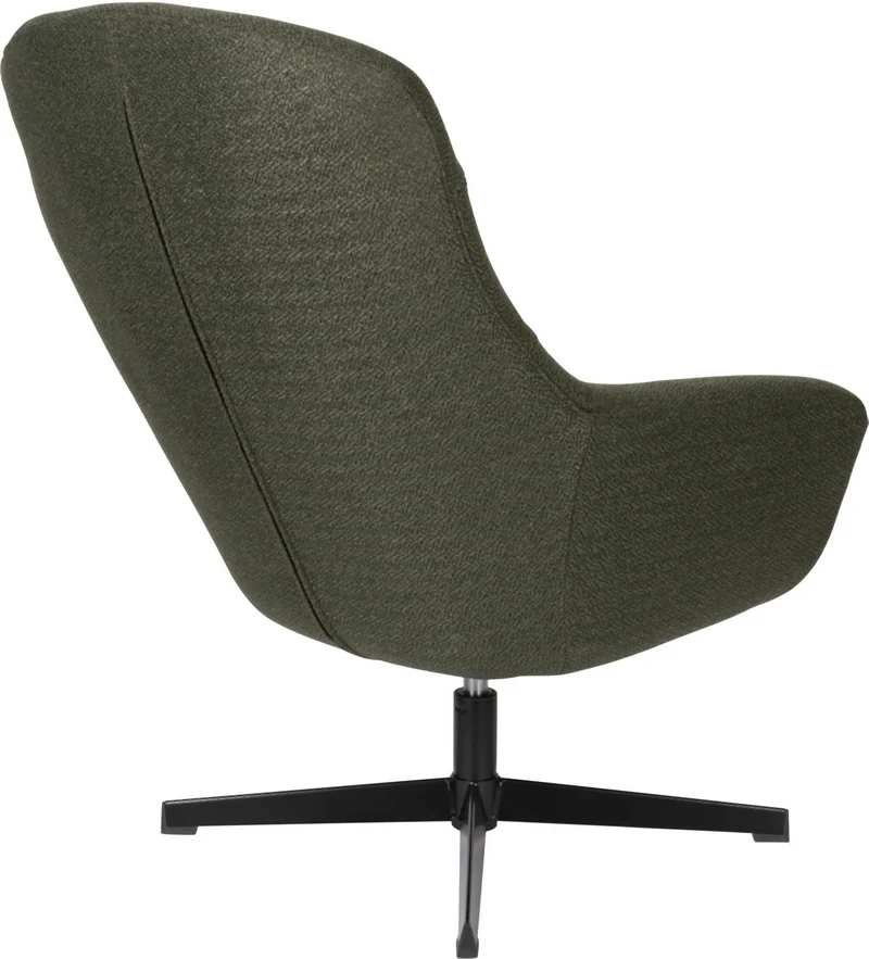 Zuiver Lounge Sessel YUKI drehbar mit angesagten Bouclé Stoff Grün