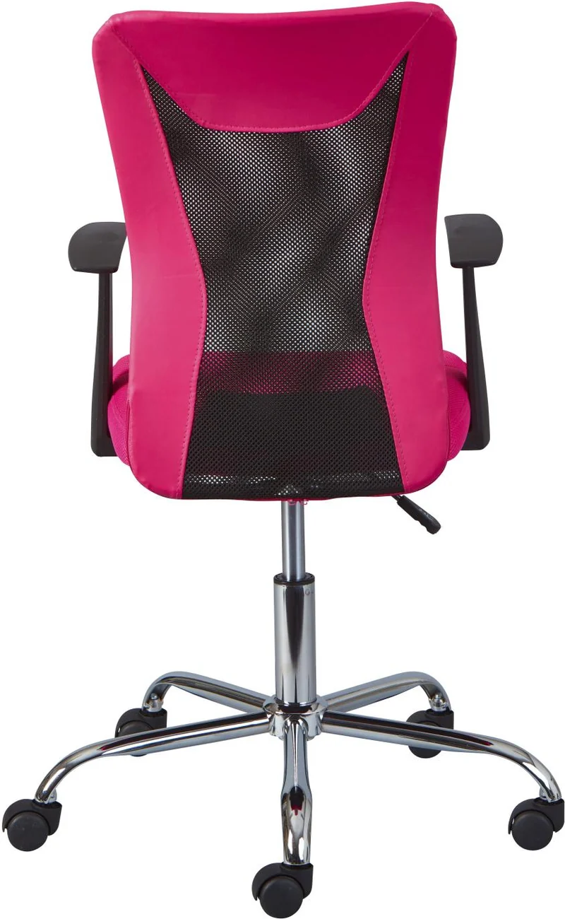 Jugenddrehstuhl Drehstuhl DONNY Mesh Pink mit Armlehnen