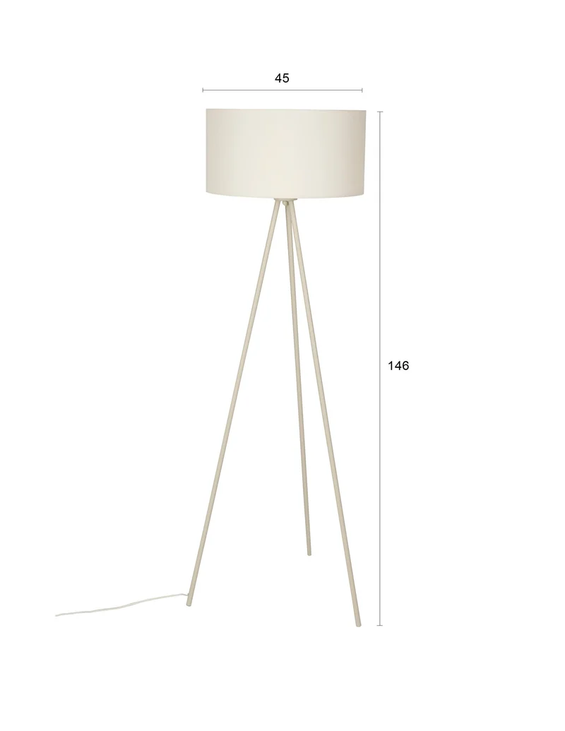 Stehlampe Susie Beige aus Metall | Elegantes Design für dein Zuhause
