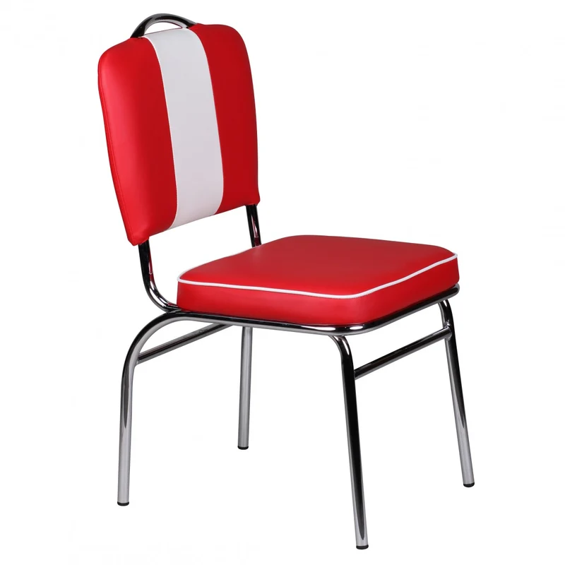 Esszimmerstuhl American Diner 50er Jahre Retro Farbe Rot Weiß