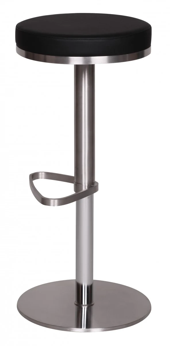 Barhocker WL1.293 Schwarz Edelstahl verstellbare Sitzhöhe 360° drehbar