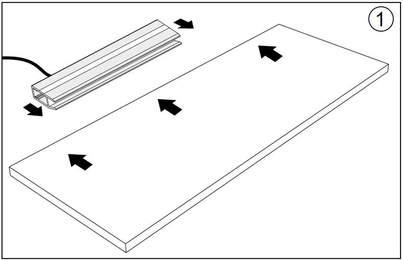 LED Beleuchtungsleiste Farbton neutral weiß 540 mm 3er-Set
