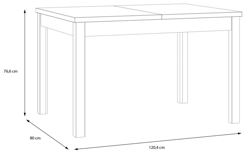Esstisch Ausziehtisch JOAKIMIS 120-160 cm Mauvella-Eiche Nachbildung