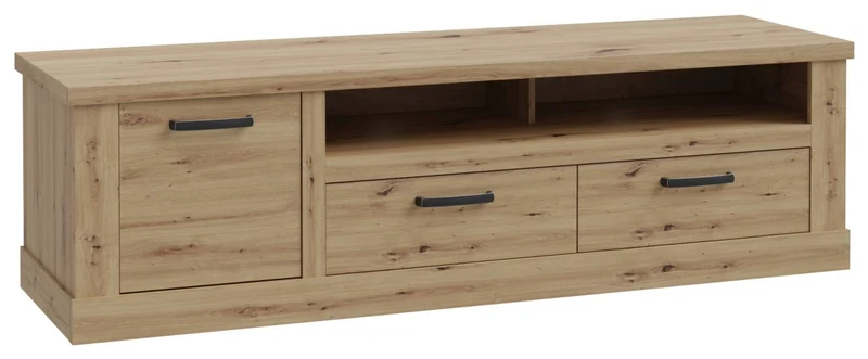 Lowboard CORONA 2 Schubladen Gerätefach Optik: Artisan Eiche von Forte