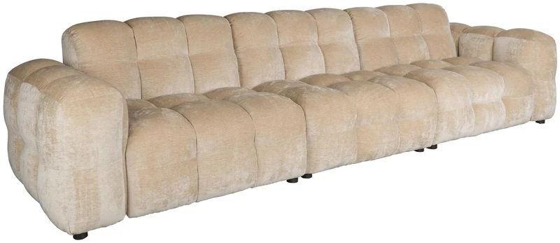 HACKMAN 4,5-Sitzer Sofa Velours Beige von DUTCHBONE