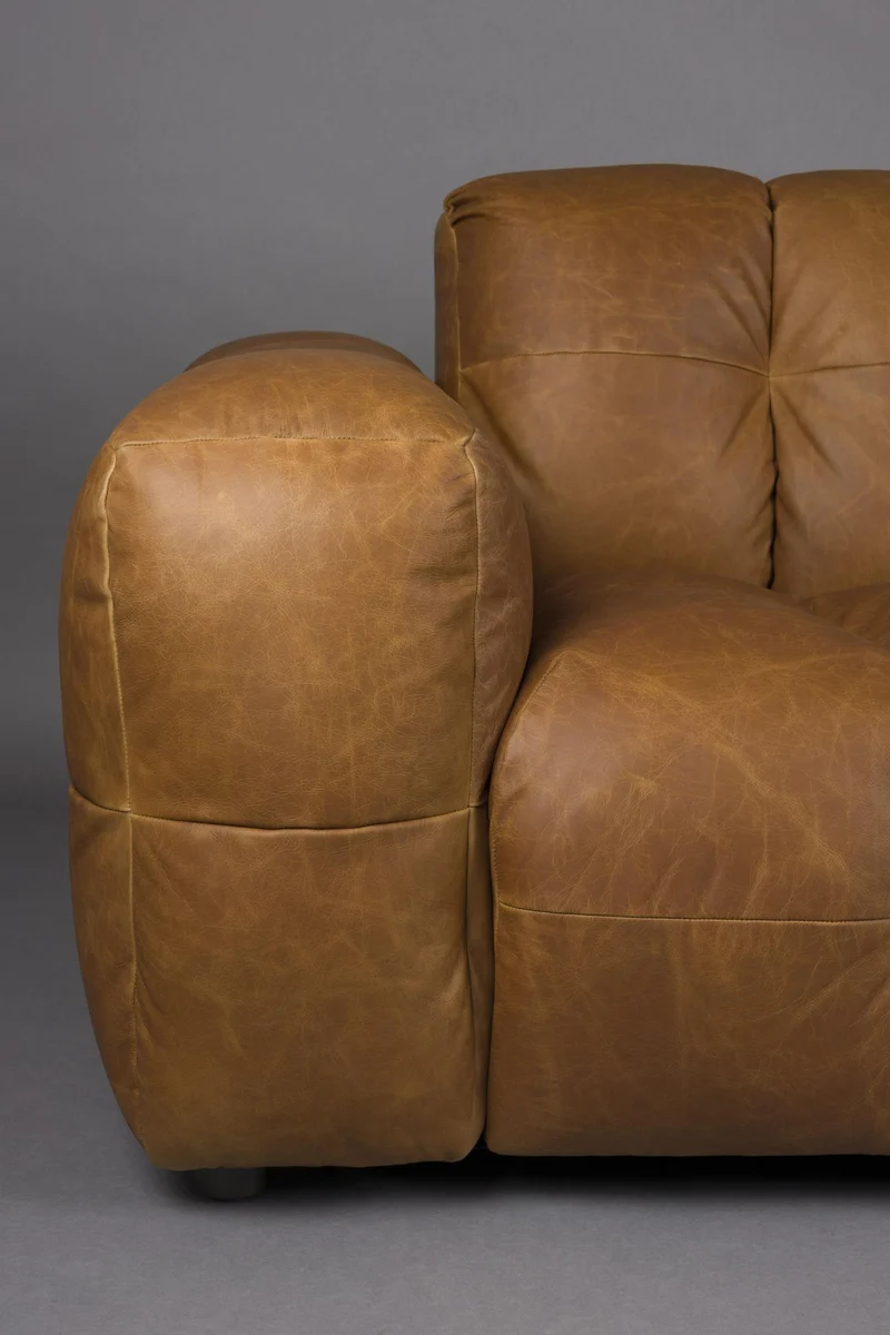 HACKMAN 4,5-Sitzer Sofa Echtleder Cognac von DUTCHBONE