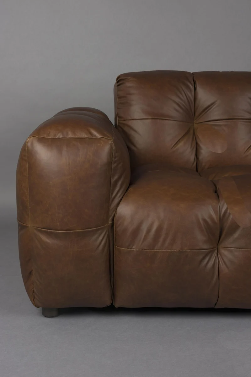 HACKMAN 4,5-Sitzer Sofa Echtleder dunkelbraun von DUTCHBONE