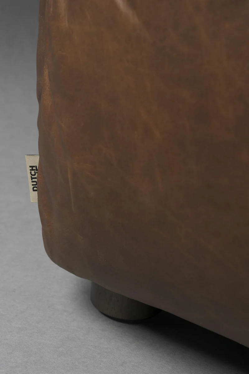 HACKMAN 4,5-Sitzer Sofa Echtleder dunkelbraun von DUTCHBONE