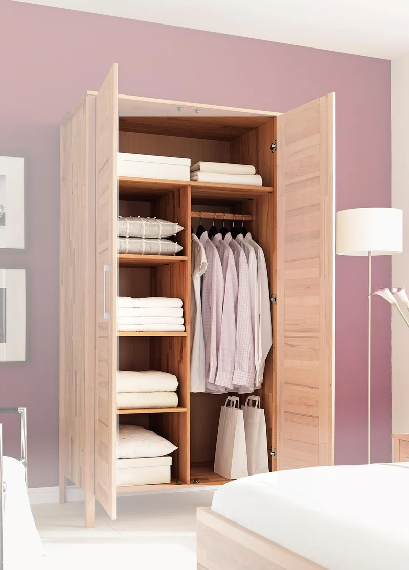 Inneneinteilung 98 cm Wildeiche für Schrank mit 2 Türen
