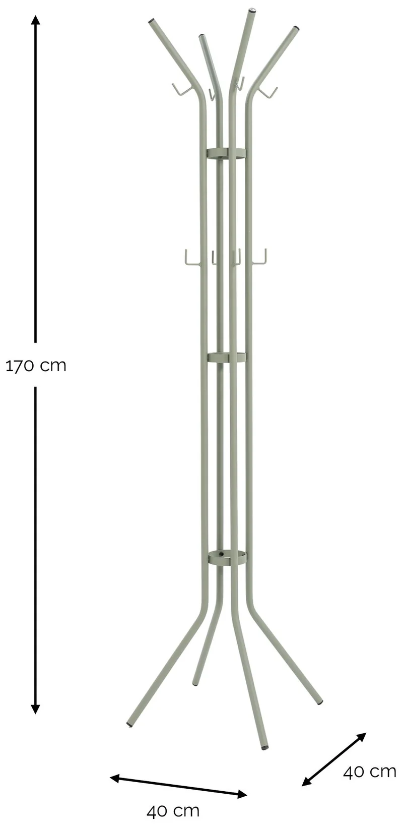 Garderobenständer JESSY Dusty Green Kleiderständer 170 cm, von Spinder